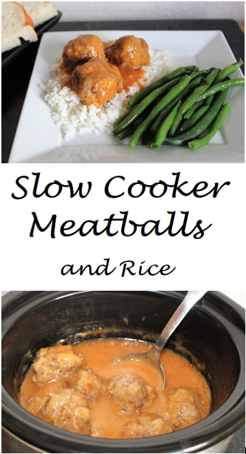 meatballs and rice in slow cooker