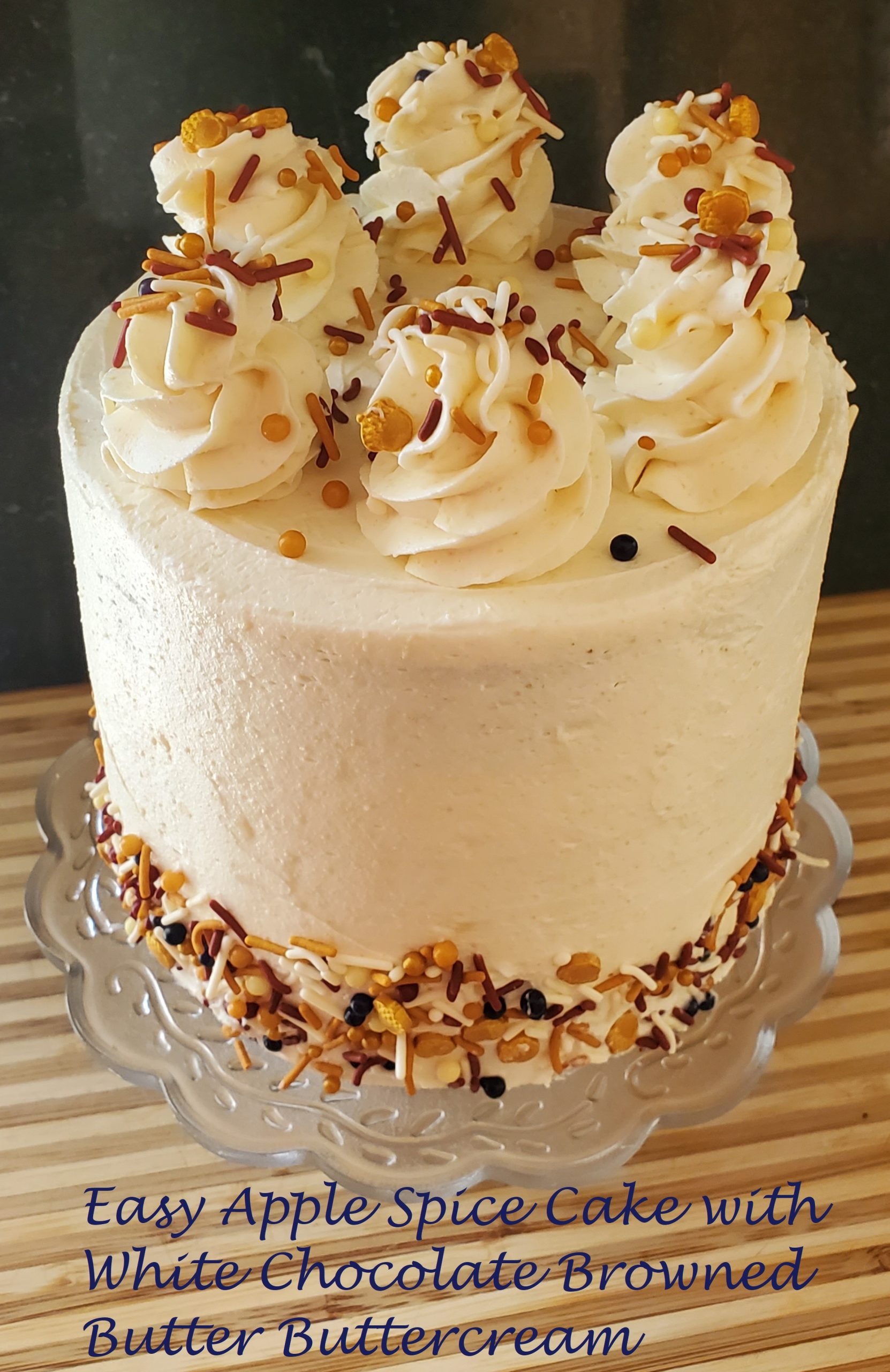 Pumpkin Spice Cake with Butterscotch Frosting - Worldly Treat